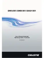 Предварительный просмотр 1 страницы Christie DWU951 User Manual