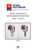 Christie Easy Petrol Post Driver CHPD78-1 Safety, Operation & Maintenance Instructions предпросмотр