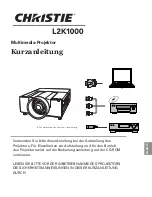 Preview for 63 page of Christie L2K1000 Setup Manual