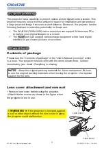 Preview for 5 page of Christie LWU420 Manual