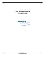 Предварительный просмотр 1 страницы Christie LX32 Replacement Instructions