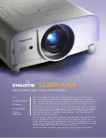 Preview for 1 page of Christie LX380 Specifications