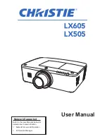 Предварительный просмотр 3 страницы Christie LX505 User Manual