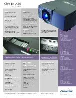 Preview for 2 page of Christie LX66 Specifications