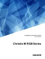 Предварительный просмотр 1 страницы Christie M 4K25 RGB Installation And Setup Manual