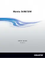 Предварительный просмотр 1 страницы Christie Matrix SIM Setup Manual
