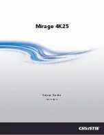 Christie Mirage 4K25 Setup Manual preview