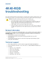 Preview for 4 page of Christie Mirage 4K40-RGB Technical Reference