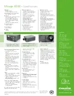 Preview for 2 page of Christie Mirage 6000 Specifications