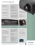 Preview for 2 page of Christie Mirage S+2K Specifications