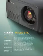 Preview for 1 page of Christie Mirage S+ 4K Brochure