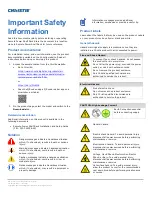 Предварительный просмотр 2 страницы Christie Power Rack Product Safety Manual