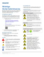 Предварительный просмотр 5 страницы Christie Power Rack Product Safety Manual