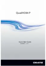 Christie QuadHD84-P Quick Start Manual предпросмотр