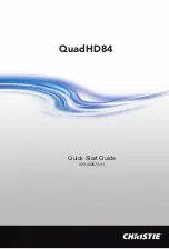 Christie QUADHD84 Quick Start Manual предпросмотр