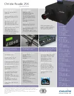 Preview for 2 page of Christie Roadie 25K Specifications