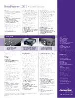 Preview for 2 page of Christie RoadRunner LX65 Specifications