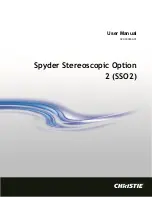 Christie Spyder Stereoscopic Option 2 User Manual preview