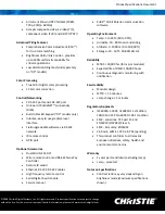 Preview for 2 page of Christie TotalVIEW DLV1920?DX Product Specifications Document