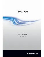Christie TVC-700 User Manual preview