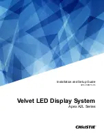 Christie Velvet Apex A2L Series Installation And Setup Manual предпросмотр