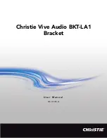 Предварительный просмотр 1 страницы Christie Vive Audio BKT-LA1 User Manual