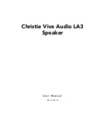 Предварительный просмотр 3 страницы Christie Vive Audio LA3 User Manual