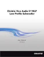 Christie Vive Audio S118LP User Manual preview