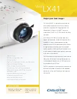 Preview for 1 page of Christie Vivid LX41 Specifications