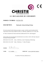 Preview for 13 page of Christie WCLW18TE Operator'S Instruction Manual