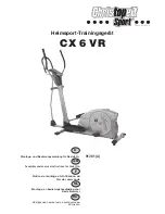 Christopeit Sport CX 6 VR Assembly And Exercise Instructions preview