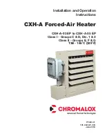 Предварительный просмотр 1 страницы Chromalox CXH-A-03 Installation And Operation Instructions Manual