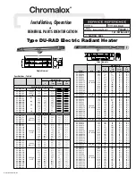 Предварительный просмотр 1 страницы Chromalox DU-RAD-458 6.04 757 Installation & Operation Manual