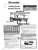 Предварительный просмотр 1 страницы Chromalox PD441-1 Installation, Operating And Maintenance Instructions