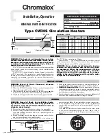 Chromalox PE432-2 Installation, Operation And Renewal Parts Identification preview