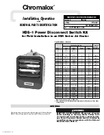 Предварительный просмотр 1 страницы Chromalox PF207 Installation, Operation And Renewal Parts Identification