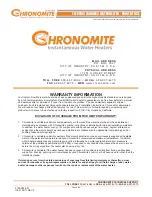 Preview for 8 page of Chronomite M-15L Installation And Operation Instructions Manual