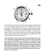 Предварительный просмотр 9 страницы Chronos Manufactures Andre Belfort AB - 4810 Agevole Instructions For Use Manual