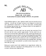 Preview for 28 page of Chronos Manufactures Andre Belfort AB-8310 Instruction Manual