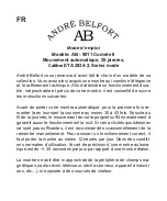 Preview for 13 page of Chronos Manufactures Andre Belfort AB-9011 Instruction Manual