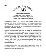 Preview for 28 page of Chronos Manufactures Andre Belfort AB-9011 Instruction Manual