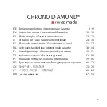 Предварительный просмотр 2 страницы Chronos Manufactures Chrono Diamond Argos 11200 Instruction Manual / International Guarantee