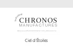 Предварительный просмотр 1 страницы Chronos Manufactures Mathieu Legrand Ciel d'Etoiles MLG-2110-A Instruction Manual / International Guarantee