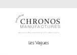 Предварительный просмотр 1 страницы Chronos Manufactures Mathieu Legrand Les Vagues Instruction Manual