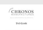 Chronos Manufactures Mathieu Legrand Sherezade Instruction Manual предпросмотр