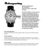 Preview for 5 page of Chronos Manufactures Richtenburg R-12300 Lugano Instruction Manual / International Guarantee