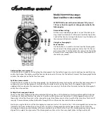 Предварительный просмотр 10 страницы Chronos Manufactures Richtenburg Stavanger R20900 Instruction Manual