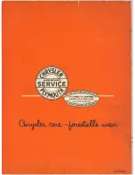 Preview for 105 page of Chrysler 1956 Crown Imperial Service Manual