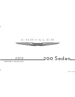 Chrysler 200 Sedan 2012 Owner'S Manual предпросмотр