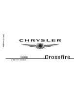 Предварительный просмотр 1 страницы Chrysler 2008 Crossfire Owner'S Manual